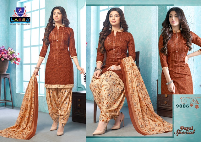  Arihant Lassa Payal Special 9 Latest Fancy Designer Regular Casual Wear Patiyala Printed Cotton Dress Material Collection 